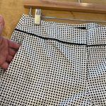 Talbots Stretch Black & White Basket Weave Flat Front Capri Pants Size 4 EUC Photo 4