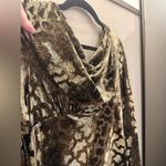 Hand made velour leopard print maxi dress size medium Brown Photo 6
