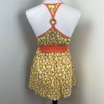 Free People  Floral Boho Babydoll Cotton Racerback Tank Top Size 6 Hippie Whimsy Photo 3