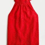 J.Crew NWT Tie Neck Lace Top in Harvest Red | XXS Photo 0