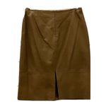 Banana Republic 100% Genuine Leather Brown Skirt 8 Photo 4