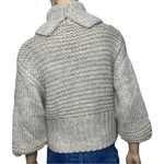 Pookie & Sebastian Women’s Size S Heather Gray Chunky Knit Turtleneck Sweater Photo 3