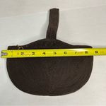 Vintage Crocheted Small Purse Lined Brown Photo 5