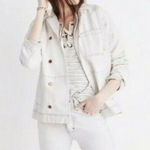 Madewell NWT  SUPER CUTE !  x Where I Was From Women's White JEAN Jacket M‎ Photo 0