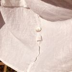 NEW CUT LOOSE White Linen swing coat w/ accent Cuffs L Size L Photo 5