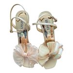 Badgley Mischka  Nessie Blush Stiletto Heel Bow Sandals Size 8.5 Photo 1