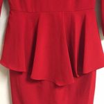 Belle Badgley Mischka  Red Dress Size 2 Christmas Formal MIDI Photo 3