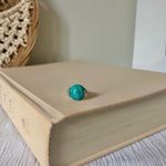 Boutique “Norma” Southwestern Blue Turquoise Silver Ring 5 Cowgirl Maximalist Photo 1