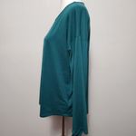Gibson  teal knotted long sleeve knit tee size medium Photo 3
