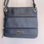 Rosetti Rossetti Demi Crossbody Bag Navy Blue Faux Leather Triple Zip Adjustable Strap Photo 2