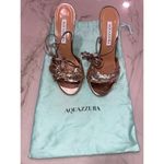 AQUAZZURA Metal Twist 105 Sandal in Satin Gold 36 Womens High Heels Size 5 Photo 6