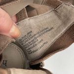 Hinge  size 7.5 taupe leather zipper back 4” heeled sandals. Photo 9