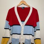 Modcloth Colorblock Knit Cardigan Sweater Photo 1