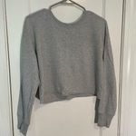 Aerie  Gray Crew Neck Sweater Photo 0