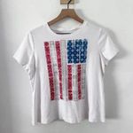 Studio Works  The Studio Tee American Flag T-shirt Petite Women's Large Photo 0