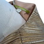 Gianni Bini gold pleated blouse. V-Neck Long sleeves. Size:XS Photo 1