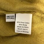 Planet Lauren G Oversize Distressed Slashed Sweater One Size Chartreuse Pima Photo 7