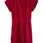 Madewell Fable Romantic Red Silk V Neck Casual Preppy Lightweight Dress size 2 Photo 0