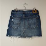American Eagle  Outfitters Ripped Denim Mini Skirt - Dark Blue US size 2 Photo 2