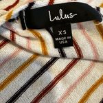 Lulus  Terry Cloth Striped Open Twist Back Oversized Flowy Cap Sleeve Top. XS Photo 7