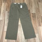 Vervet Olivia High Rise Utility Cargo Wide Leg Jeans Green Size 32 Photo 1