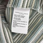 American Eagle  Striped Wide Strap Cropped Cami Tank Top Women’s Size XS Green Photo 4