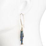 Betsey Johnson  Crystal Sardine Fish Dangle Earrings NEW Photo 1