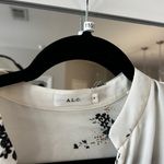ALC Frank 1100 ALC Ty Floral Print Silk Top Size 6 Color White Black Photo 2