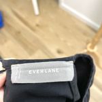 Everlane Puff Sleeve Tiered Cotton Poplin Midi Dress Classic Black size 16 Photo 10