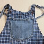 Casual Blue Checkered Women's Denim Overalls Photo 5