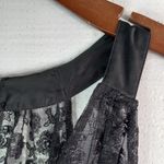 Cacique 28/20 Chic Black and White Pastel Sky Blue Floral Paneled Negligee Photo 2