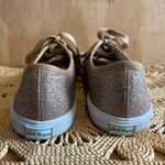 Jack Rogers  Carter Gold Glitter Metallic Lace Up Shoes Sneakers Size 8.5 Photo 2