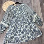 NWT sincerely Jules boho blue balloon long sleeve mini dress Size M Photo 6