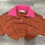 ZARA Brown Sweater Knit Crop Top Size Small Photo 1
