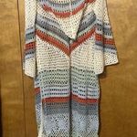 POL  knitted hooded long cardigan. Small Photo 3