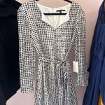 Alex Marie Black and White Sheath Dress with Bishop Sleeves Photo 0