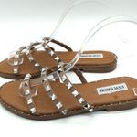 Steve Madden Womens Lodell Sandals Slides Studded Faux Leather Brown 7 Photo 2