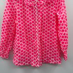 Vineyard Vines Vineyard‎ Vines Pink & White Shell Print Cotton Button-Up Long Sleeve Shirt Sz S Photo 4