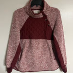 Vanilla Bay Women’s‎  Size Small Burgundy Faux Sherpa Sweatshirt Front Snaps Photo 0