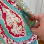 La Plage Tiered Ruffle Maxi Dress Block Print 100% Cotton Pockets Small Photo 3