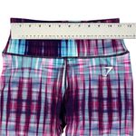 Gymshark Elevate High Rise Crop Leggings Bright Purple Blue Streaks Size Small Photo 3