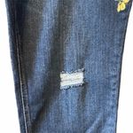 QVC Du Jour Floral Distressed Ankle‎ Jeans 18W Blue Photo 7