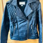 Michael Kors Black Leather Jacket Photo 0
