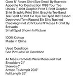 Bravado Guns N' Roses Shirt Size Small By Appetite For Destruction 1988 Tour Tee Unisex T-shirt Photo 1
