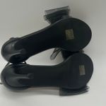 Allegra K Heels Sandals Women 8 Black Mesh Bow Pointed Toe Slip On Dressy New Photo 4