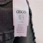 ASOS Denim Black Wash Button Fly High Rise Frayed Hem Mini Skirt Photo 5