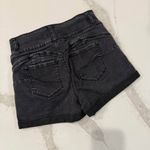 Wax Jean Butt I Love You Denim Jean Shorts Women M HighRise Black Cuffed Stretch Photo 3