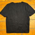 ZARA  Black Ribbed Knit Cropped Short Sleeve Top Women Size S Photo 4