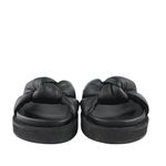 Mango MNG  Women's Black Knot Slip On Platform Flats Mules Sandals Size 39 US 8.5 Photo 1