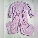 J.Crew  Puff Sleeve Chino Jumpsuit Overalls Lavender Purple Size 0 Photo 3